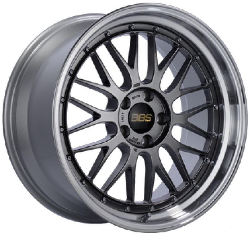 BBS LM 18x9 5x114.3 ET42 PFS Diamond Black Center Diamond-Cut Rim Wheel - PFS/Clip Req