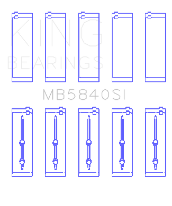 King Engine Bearings Chrysler/Dodge Gen 3 Hemi 5.7/6.1/6.4 (Size +1.0mm) Main Bearing Set