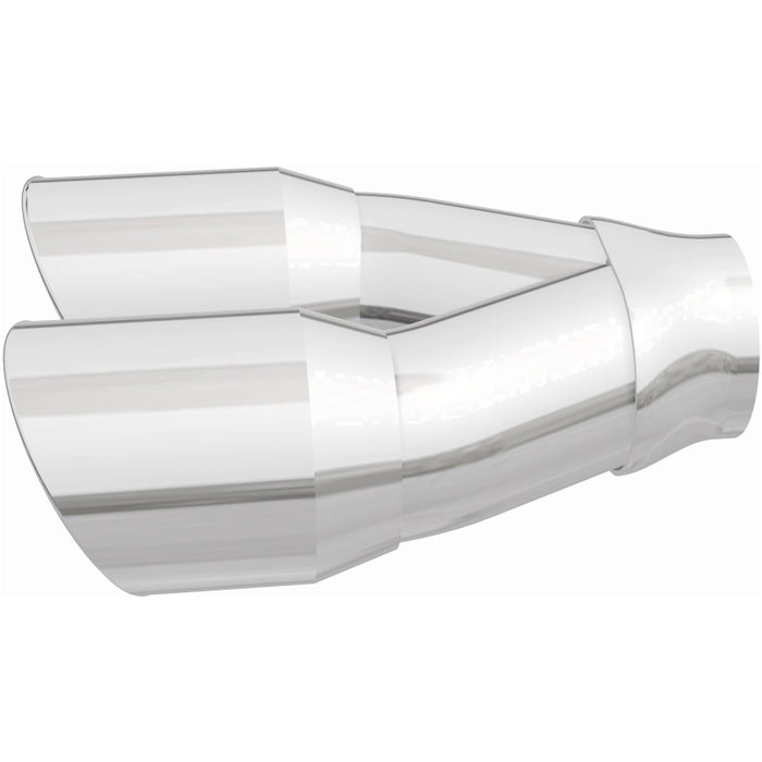 MagnaFlow Double Wall 3in Dual Round Polished Tip 2.25in Inlet