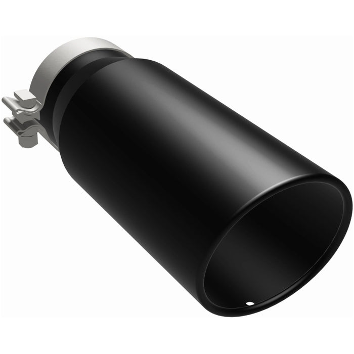 MagnaFlow Tip Stainless Black Coated Single Wall Round Single Outlet 5in Dia 4in Inlet 13in L