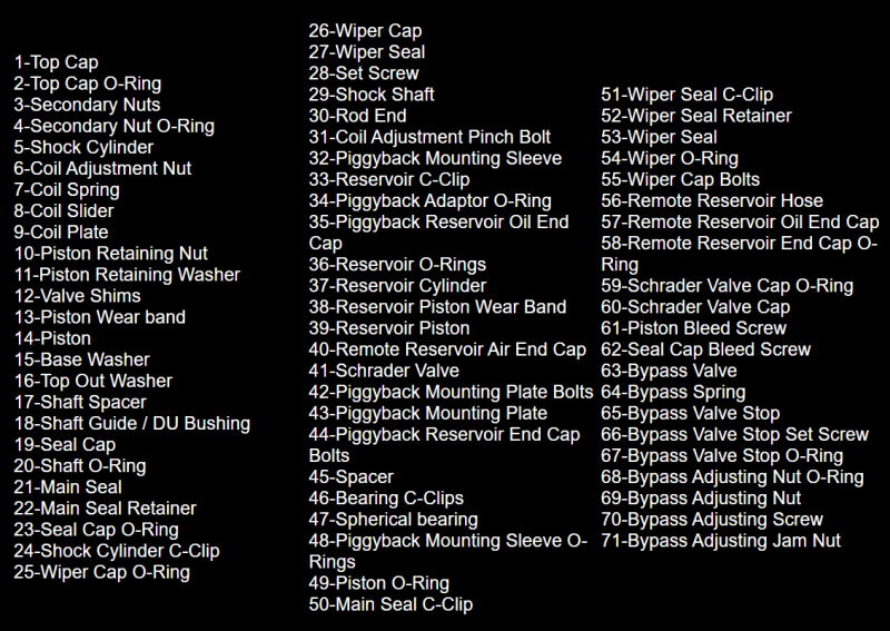 King 2.5 PR Compression Adjuster Option - Custom Order Per Pair (Drop-Ship Only)