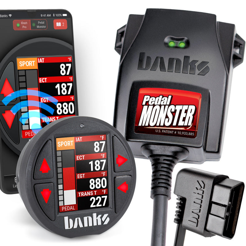 Banks Power Pedal Monster Kit Yazaki 090 II Sealed Series 6-Way CONFIG 1 PM-12 With iDash Pro