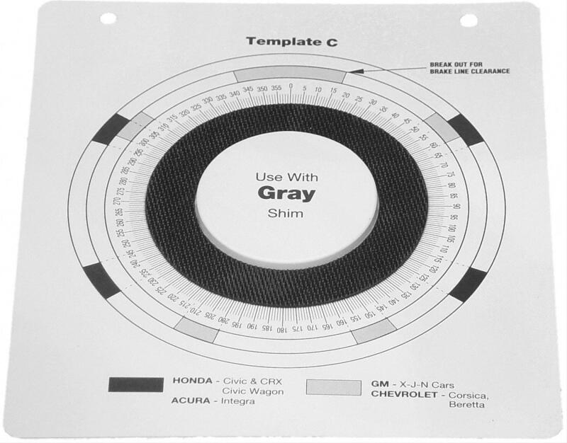 MOOG Indexing Plastic Templates C - GM J / L / N and X Body and Honda Service Tool