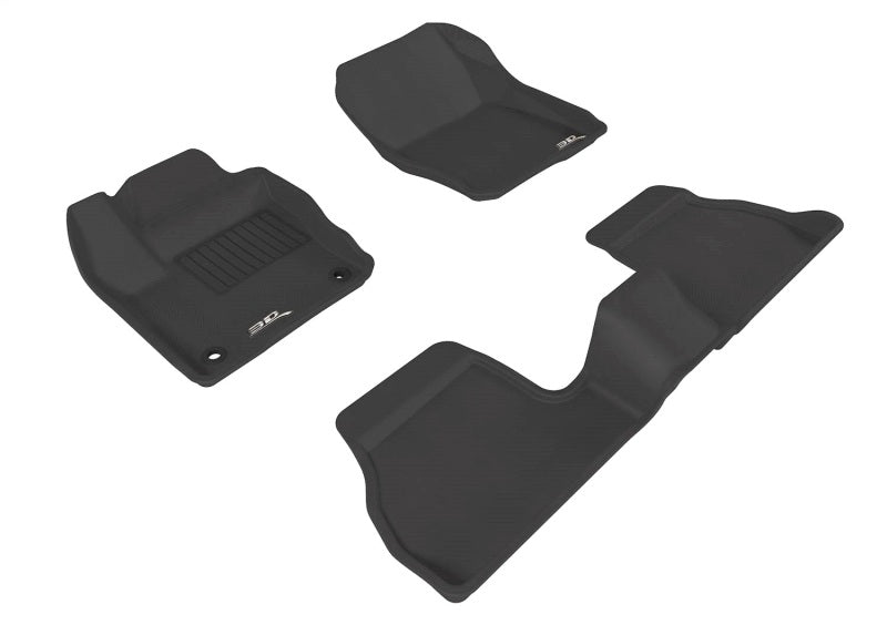 3D MAXpider 12-18 Ford Focus Kagu Black Full Set (2 EYELETS)