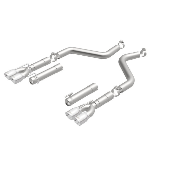 MagnaFlow Axle-Back, SS, 3in, Quad Split Rear 3.5 Tips 2015 Dodge Challenger incl SRT Hellcat