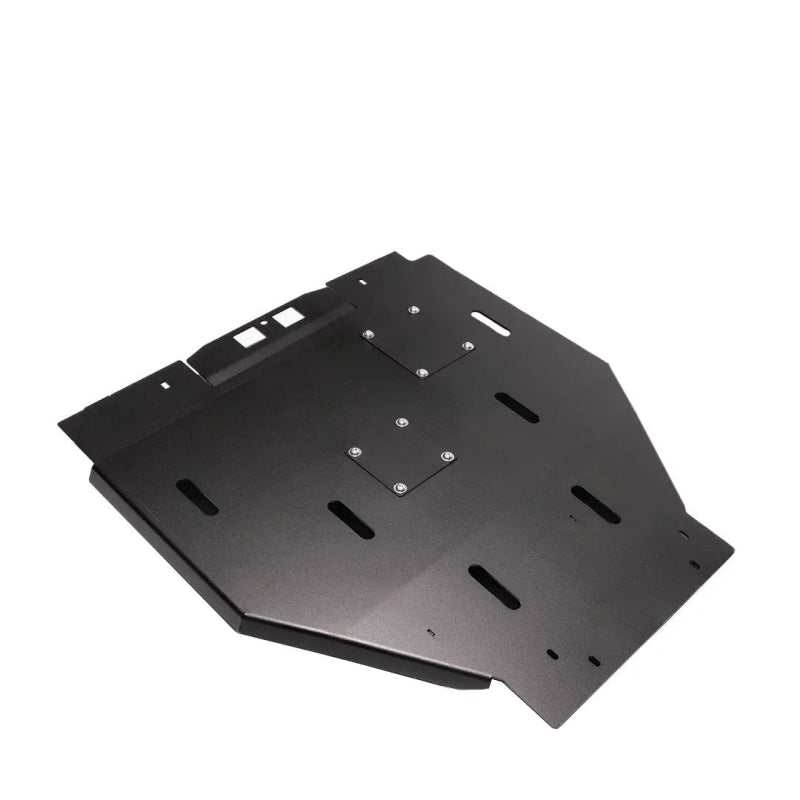 Cali Raised 2014+ Toyota Tacoma Cat Shield & Transmission Skid Plate - Hybrid/Aluminum/Powder Coat