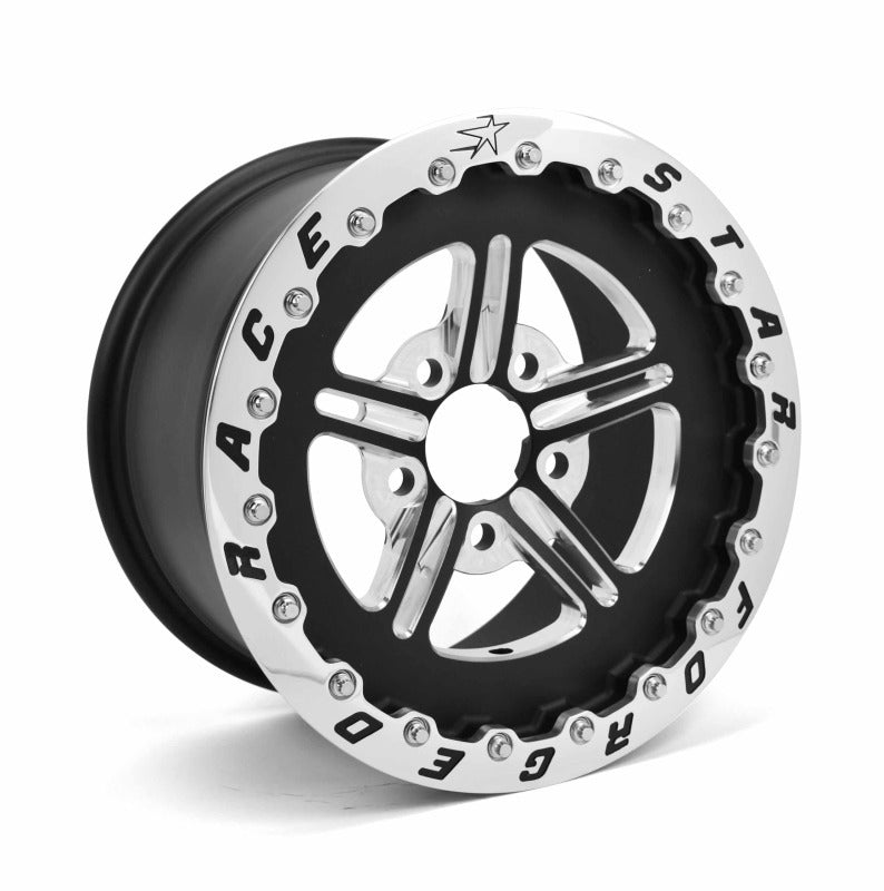 Race Star 63 Pro Forged SBL Sportsman 15x12 4.75BC 6.00BS Black Anodized/Machined Wheel