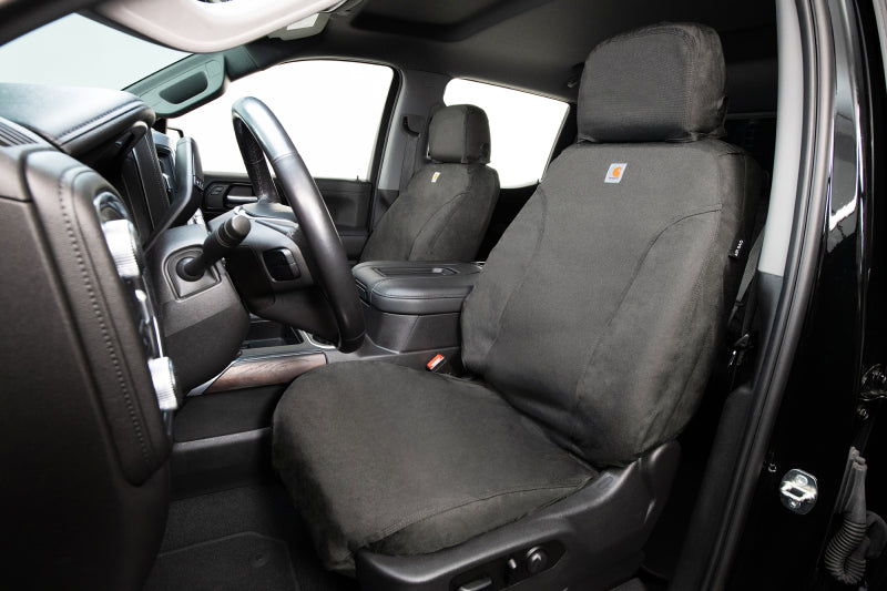 Covercraft16-24 Ford Trans Cargo Van Carhartt Super Dux SeatSaver Frt Row Custom Seat Cover- Gravel