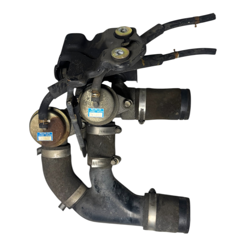 Genuine Nissan Skyline GT‑R RB26DETT Twin Turbo Blow‑Off Valve Piping Assembly w/ OEM BOVs