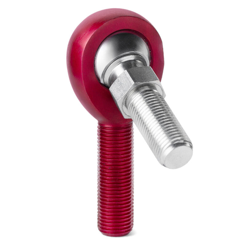 QA1 A Series Endura Rod End - Male/Left Hand - .3125in Bore x 5/16-24 w/Stud - Red Aluminum