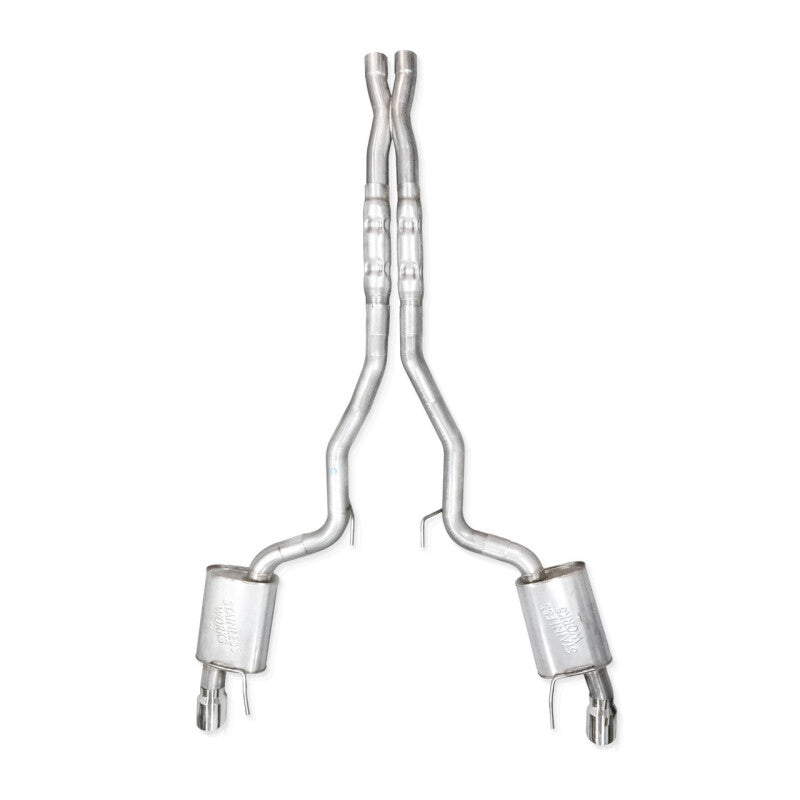 Stainless Works 2024 Mustang GT Catback Dual Tips Redline Sound X-Pipe Performance Connect Exhaust