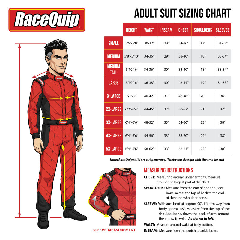 RaceQuip Blue Chevron-1 Suit - SFI-1 Small