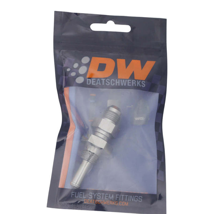 DeatschWerks 6AN Male Flare to Straight 5/16in Single Hose Barb - Anodized DW Titanium