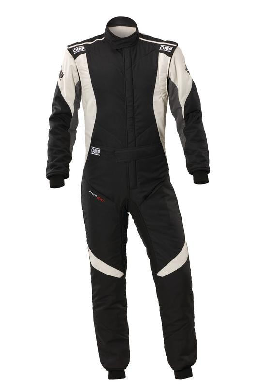 OMP FIRST EVO OVERALL my2025 FIA 8856-2018/SFI GRAY / BLACK SZ 48