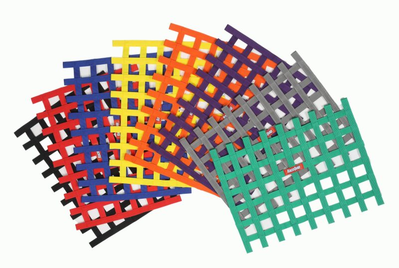 RaceQuip Orange Ribbon Window Net