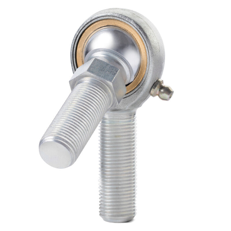 QA1 V Series 3-Pc Rod End - Male/Left Hand - 8mm Bore x M8x1.25 w/Stud & Zerk - Carbon Steel