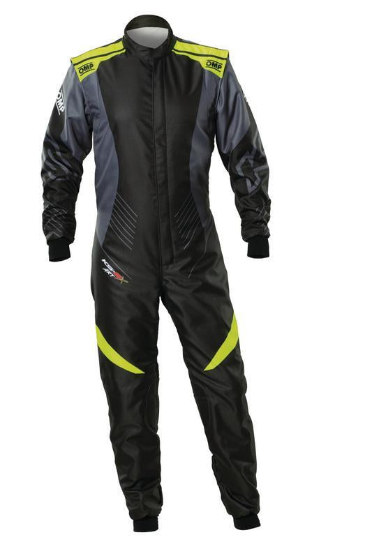 OMP KS-2X ART SUIT FIA 8877-2022 BLACK / FLUO YELLOW SZ 42