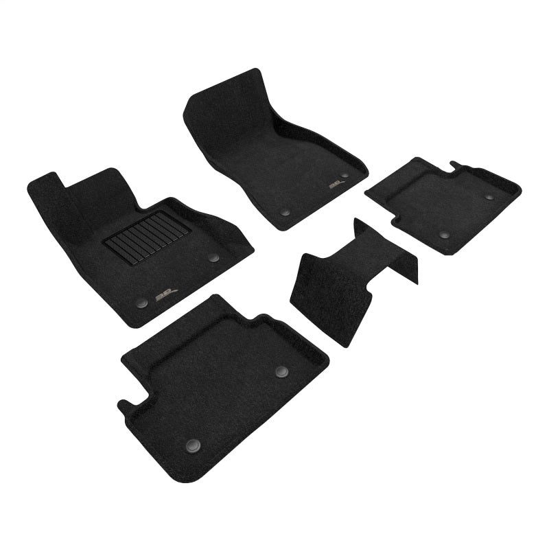 3D MAXpider 24-26 BMW 5 Series (G60) Elegant 1st & 2nd Row Floor Mat - Black (5pc)