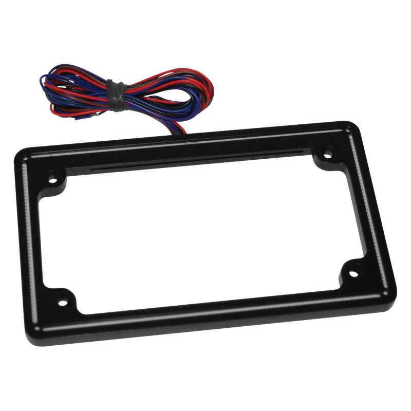 Letric Lighting Custom Hard Wire Perfect Plate Light License Plate Frame Matte Black