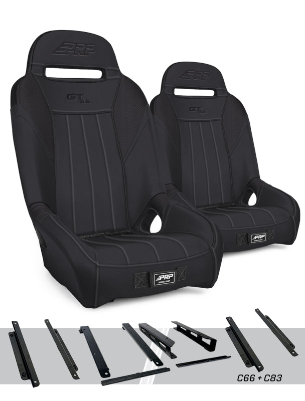 PRP Can-Am Maverick X3 GT/S.E. Suspension Seats Kit (Pair) - Black