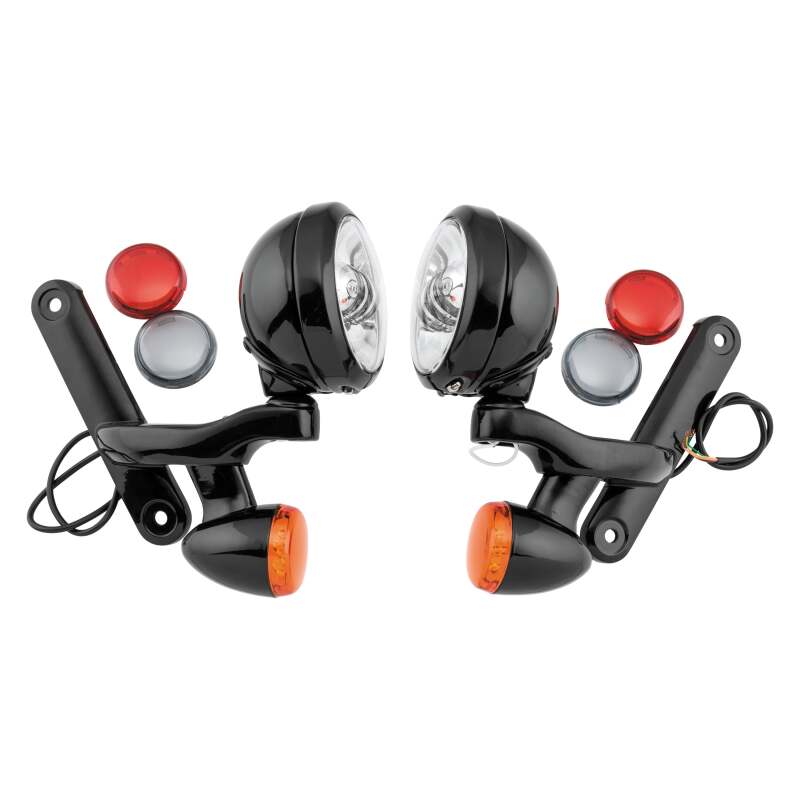 Letric Lighting 4.5in Passing Lamps Bullet Turn Signal Chrome/Black