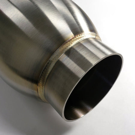 Stainless Bros 3in Inlet/Outlet 4in Body x 12in OAL SS304 Louvered Bullett Resonator