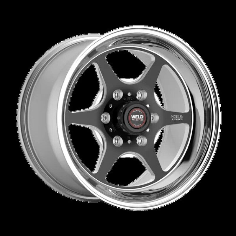 Weld S79 HD S79 18x9in / 6x139.7 BP / 6.1in BS Black Center - Polished Shell Wheel