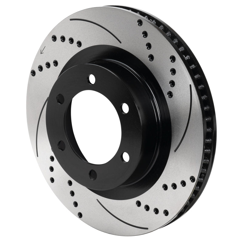 Wilwood 6x5.5 SRP Drilled & Slotted Black Electro Coat Rotor RH