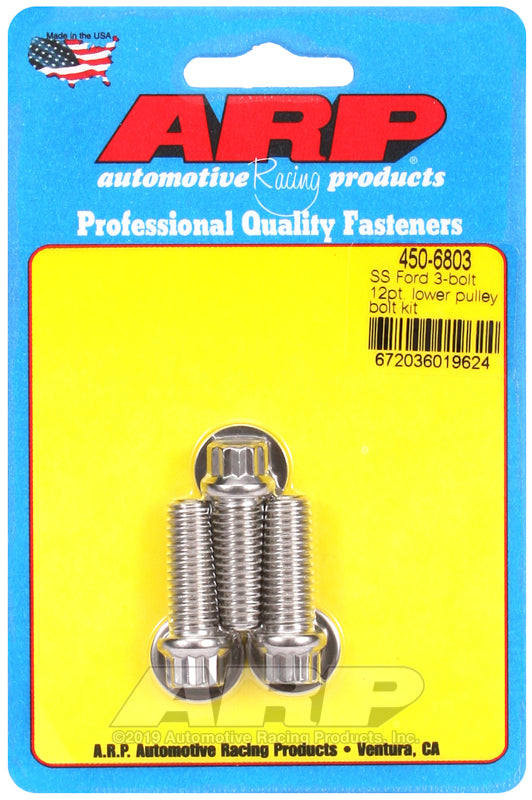 ARP Ford SS 3-Bolt 12pt Lower Pulley Bolt Kit