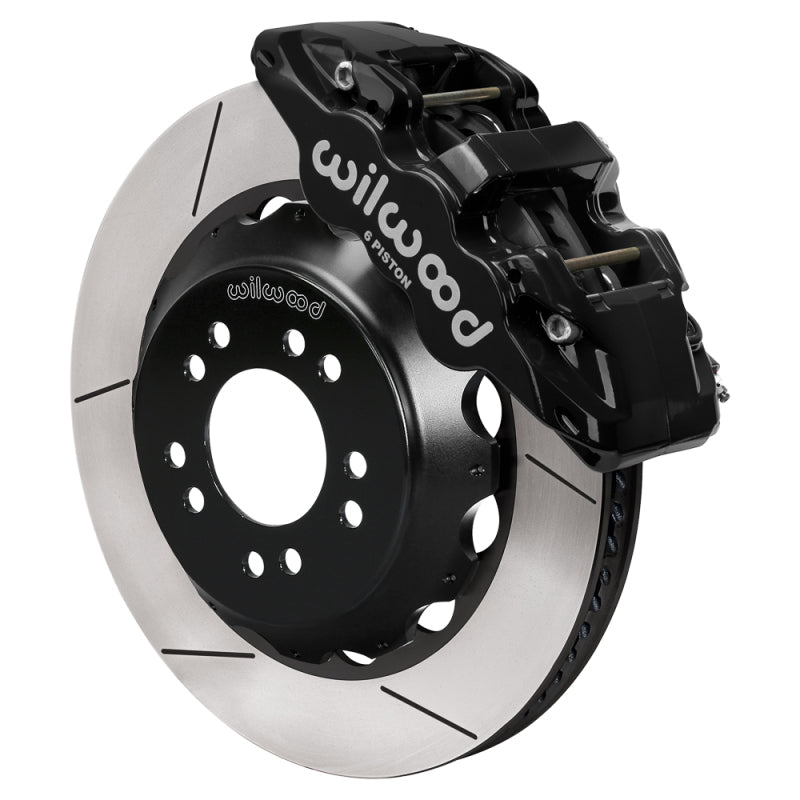 Wilwood Ford Mustang II Ford Aero6 Front Brake Kit w/ 14.00in Slotted Rotor - Black