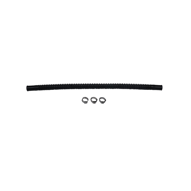 DeatschWerks Convoluted Tubing 300mm Length x 8mm ID Side 1 x 8mm ID Side 2 - Black