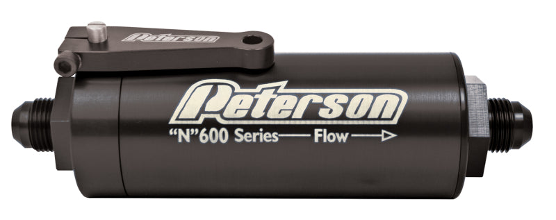 Peterson Fluid Systems Fuel Filter -10AN 100 Micron Ball Valve