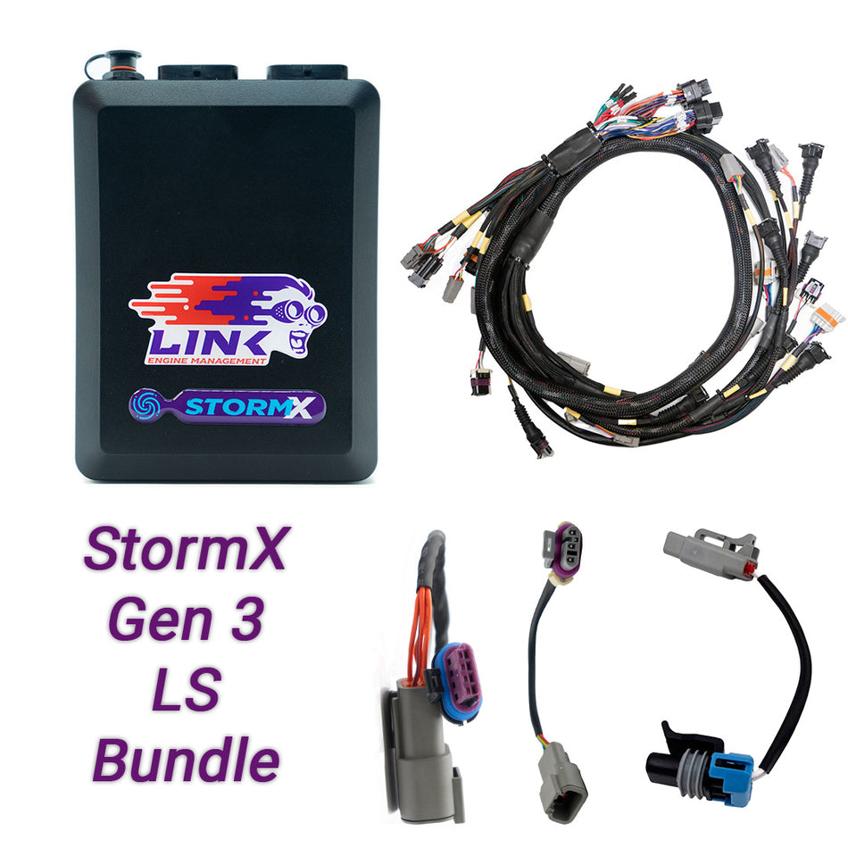 Link ECU Gen3 LS Cable Throttle Bundle: G4X StormX ECU + LS Engine Harness bundle
