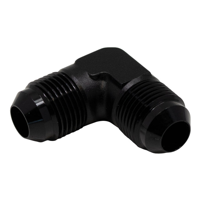 DeatschWerks 8AN Male Flare to 8AN Male Flare 90-Degree Fitting - Anodized Matte Black