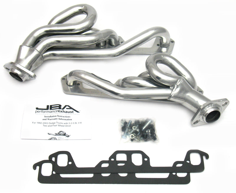 JBA 96-03 Dodge Truck 5.2L/5.9L Magnum 1-1/2in Primary Silver Ctd Cat4Ward Header