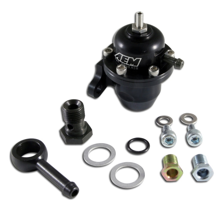 AEM 96-97 Acura CL / 94-97 Accord / 96-00 Civic Ex Black Adjustable Fuel Pressure Regulator