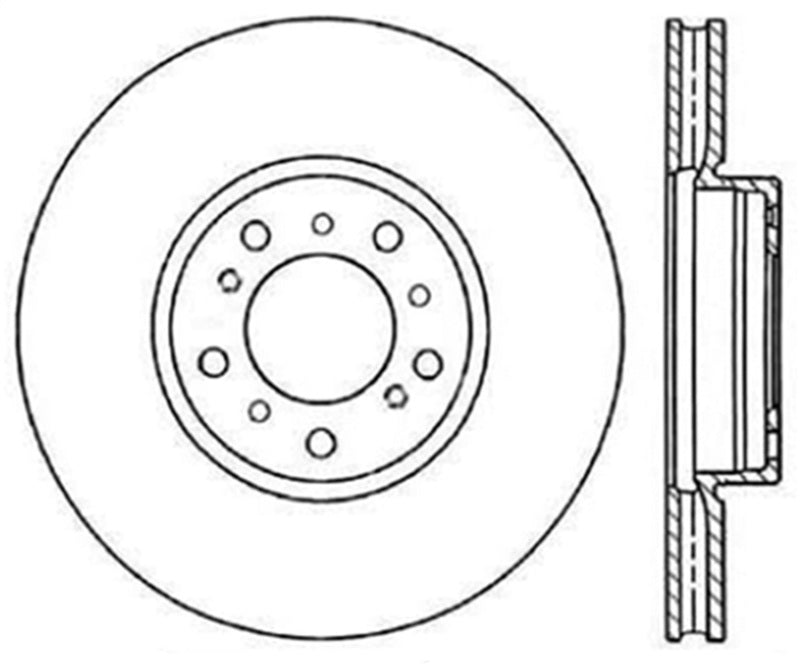 StopTech Power Slot BMW (E46) Front Left Cryo Slotted Rotor