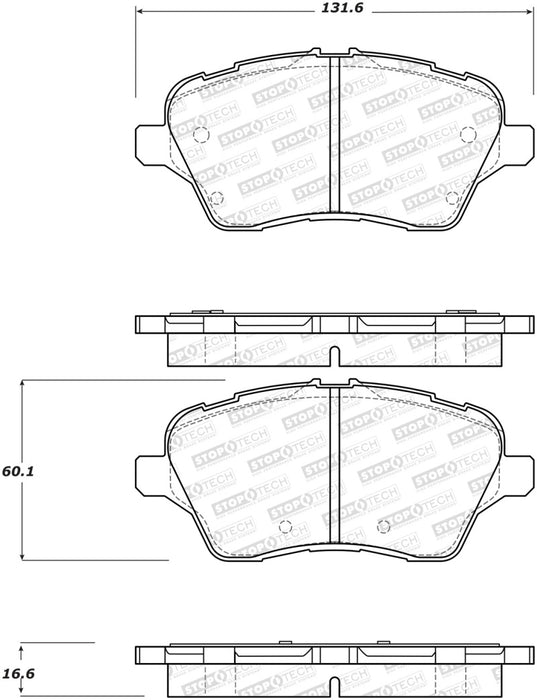 StopTech Performance 14-18 Ford Fiesta Front Brake Pads