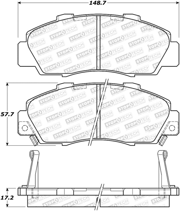 StopTech 91-05 Acura NSX Sport Performance Front Brake Pads