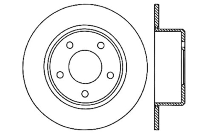 StopTech 05-13 Chrysler300/300C / 09-12 Dodge Challenger Rear Left Drilled & Slotted Rotor