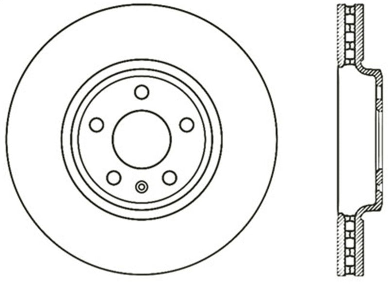 StopTech 08-11 Audi A5 Quattro w/TRW/Girling Brakes Cryo Sport Slotted & Drilled Front Left Rotor