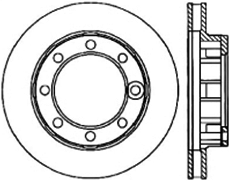 StopTech 71-86 Chevrolet K20 Suburban Cryo Slotted Front Left Sport Brake Rotor