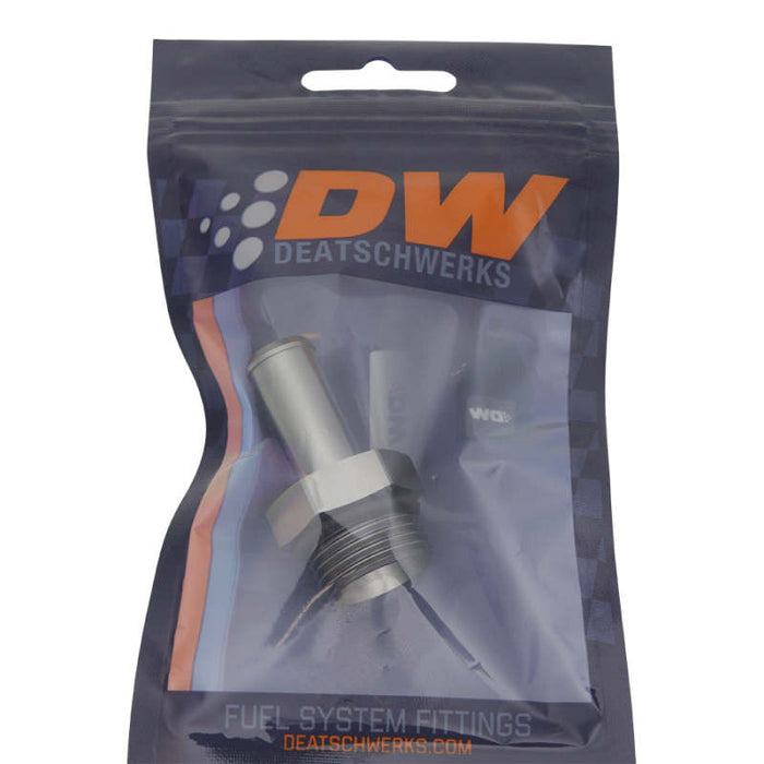 DeatschWerks 10AN ORB Male to 1/2in Male Barb Fitting - Anodized DW Titanium