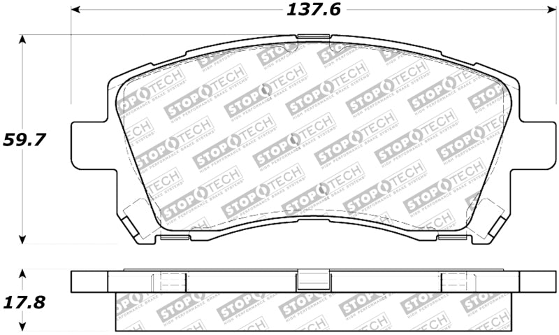 StopTech Street Touring 02-03 WRX Front Brake Pads