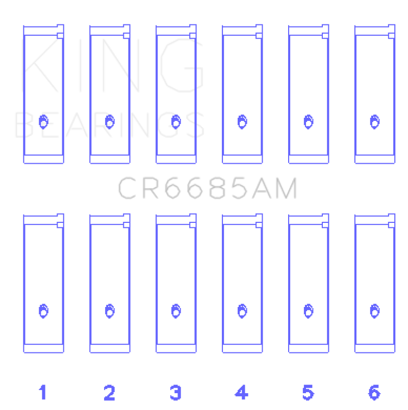 King Engine Bearings Isuzu 6VD1 Connecting (Size +1.0) Rod Bearing Set