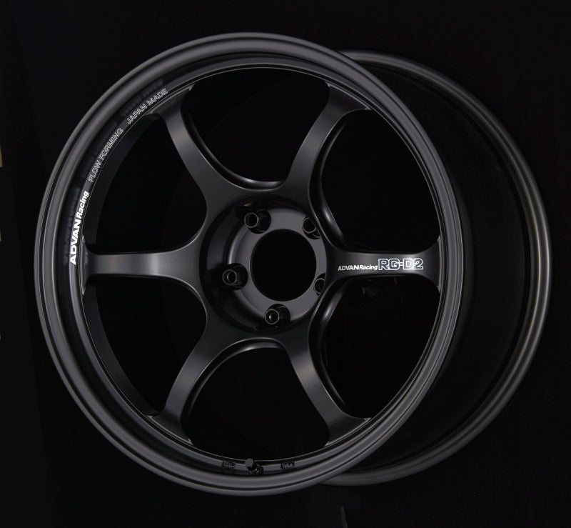 Advan RG-D2 18x9.5 +45 5x114.3 Semi Gloss Black Wheel