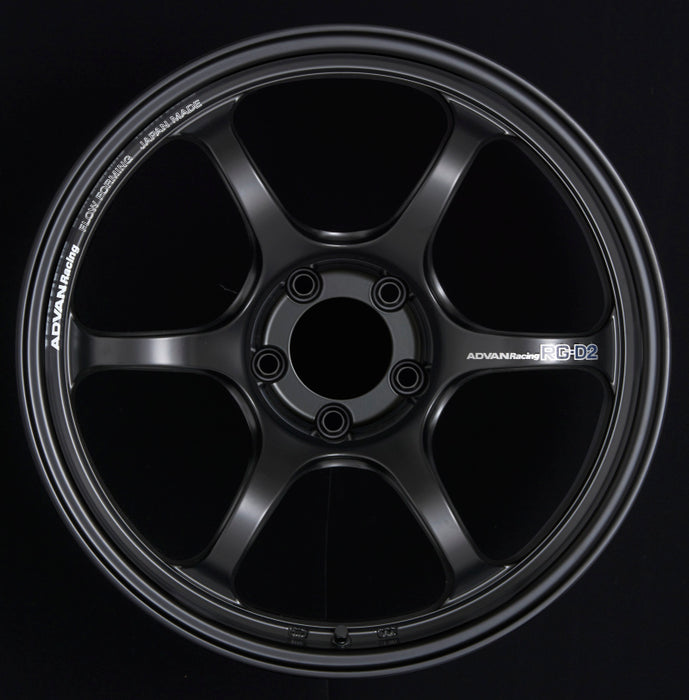 Advan RG-D2 17x8.0 +37 5x114.3 Semi Gloss Black Wheel
