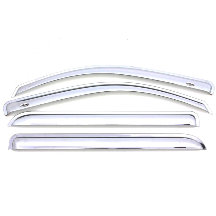 AVS 19-22 Ford Ranger Crew Cab Ventvisor Outside Mount Window Deflectors 4pc - Chrome