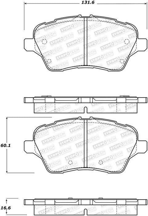 StopTech 14-18 Ford Fiesta Street Performance Front Brake Pads