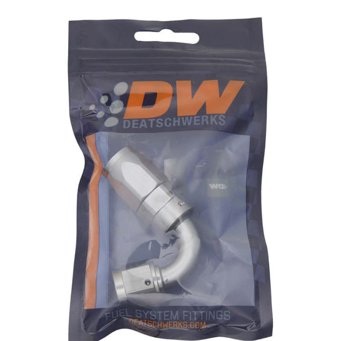 DeatschWerks 6AN Female Swivel 120-Degree Hose End CPE - Anodized DW Titanium
